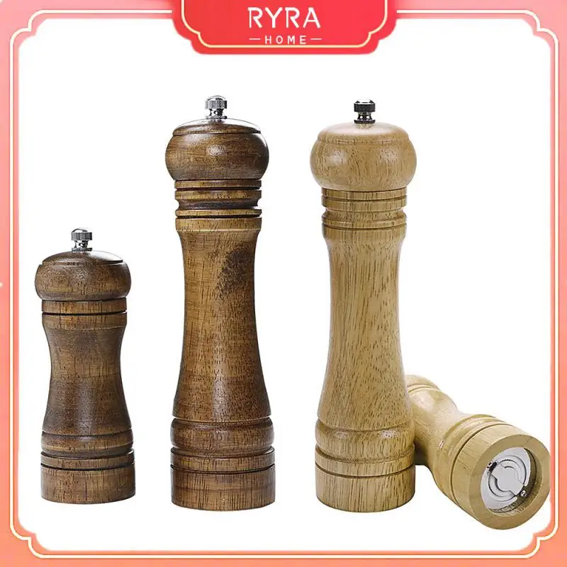 

Useful Salt and Pepper Mill, High Quality Solid Wood Pepper Mill with Strong Adjustable Ceramic Mill Kitchen Tools Pepper Mill