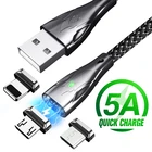 Магнитный светодиодный кабель для быстрой зарядки, магнитный кабель Micro USB Type-C, светодиодный провод, шнур Type-C, зарядное устройство для Iphone, Xiaomi, Samsung S10