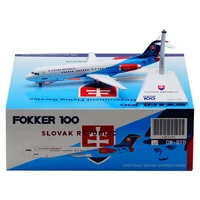 1200 scale model fokker 100 om byb slovak airline airplane diecast alloy aircraft with landing gear collection display doll toy