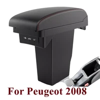car armrest box for peugeot 2008 punch free central storage box black for car center console modification with usb accessories