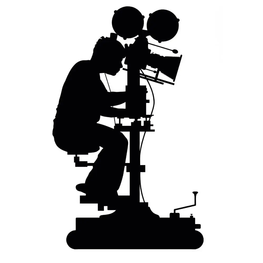 

Персональная видеокамера, крутая виниловая наклейка, водонепроницаемая черная Автомобильная наклейка без фона