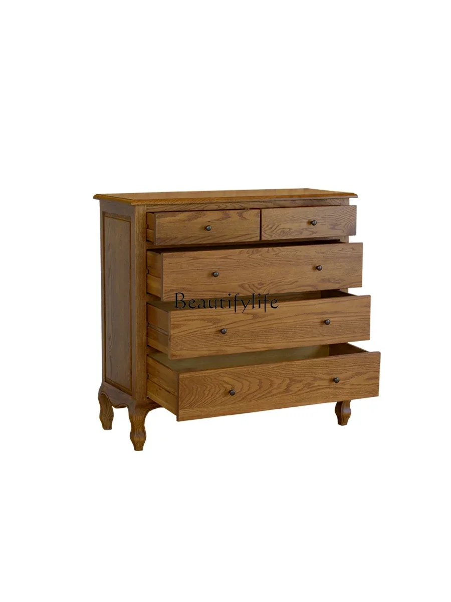 Дубовый комод в европейском стиле многофункциональный шкаф для хранения мебели