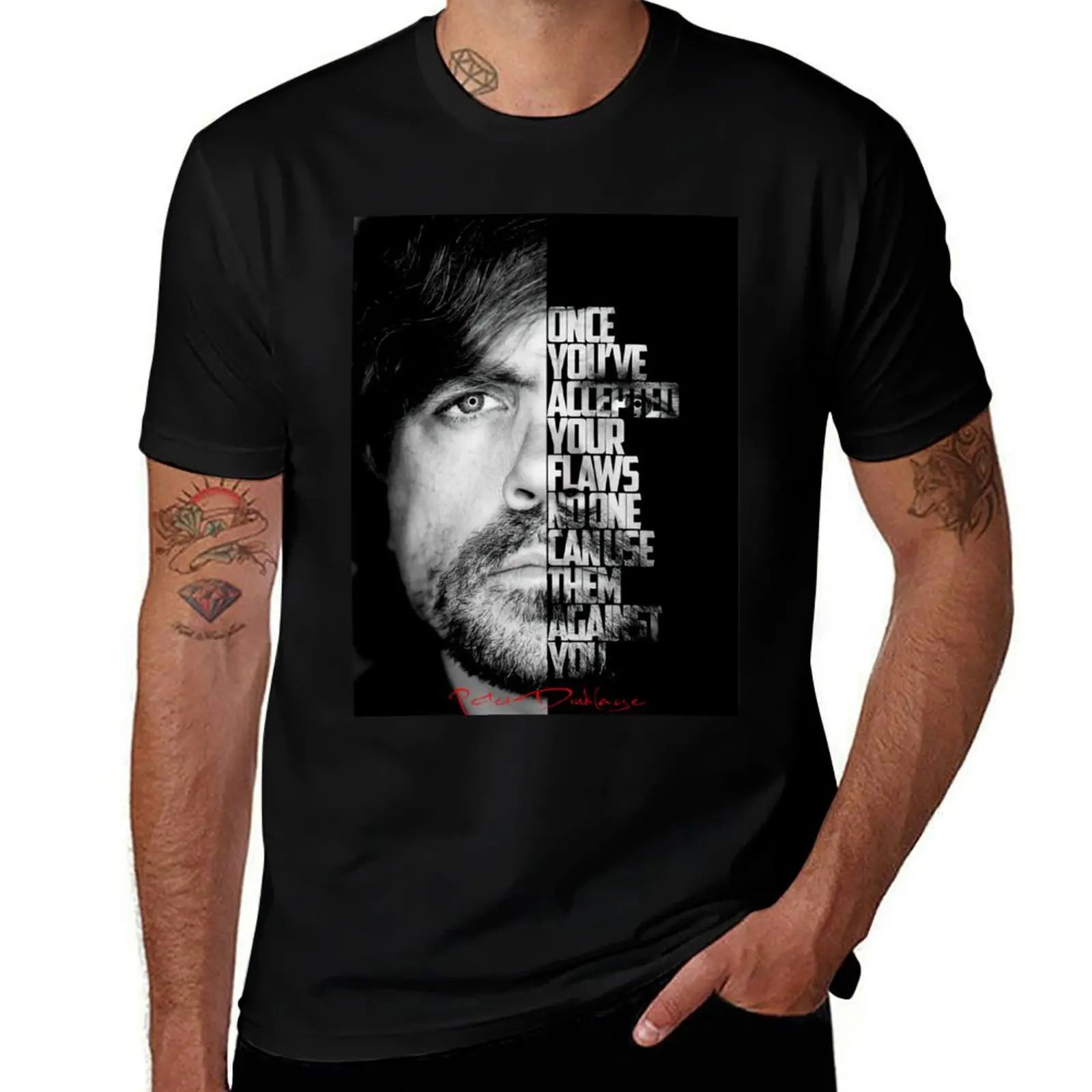 Черно-белая Цитата Питера динаклате. Футболки дизайнерские рубашки тяжелые