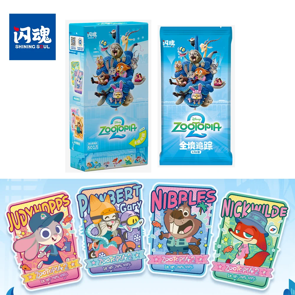 Фото Shining Soul Disney Zootopia 2, карта, серия Citywide Manhunt, коллекционные карточки, ограниченная серия, анимация персонажей, аниме, игрушки, подарки №1