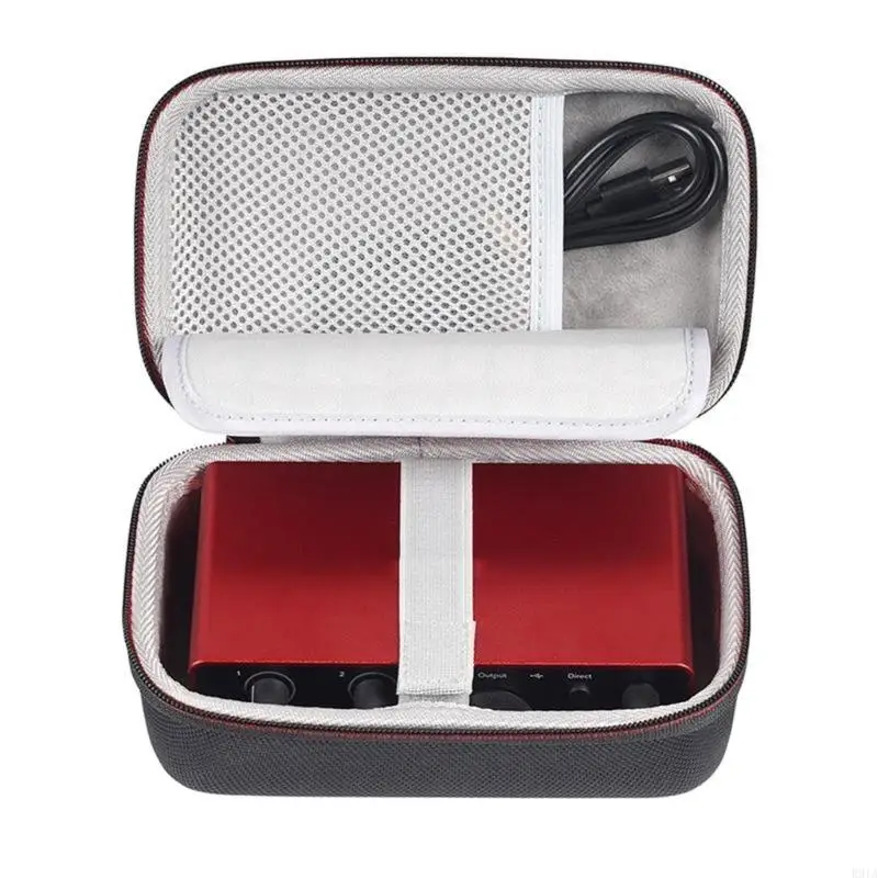 Фото R91A Hard Suck Eva Bag для Focusrite Scarlett 3/4 Audios Interfaces Interfaces Shock -Resing Case с карманной коробкой для №4