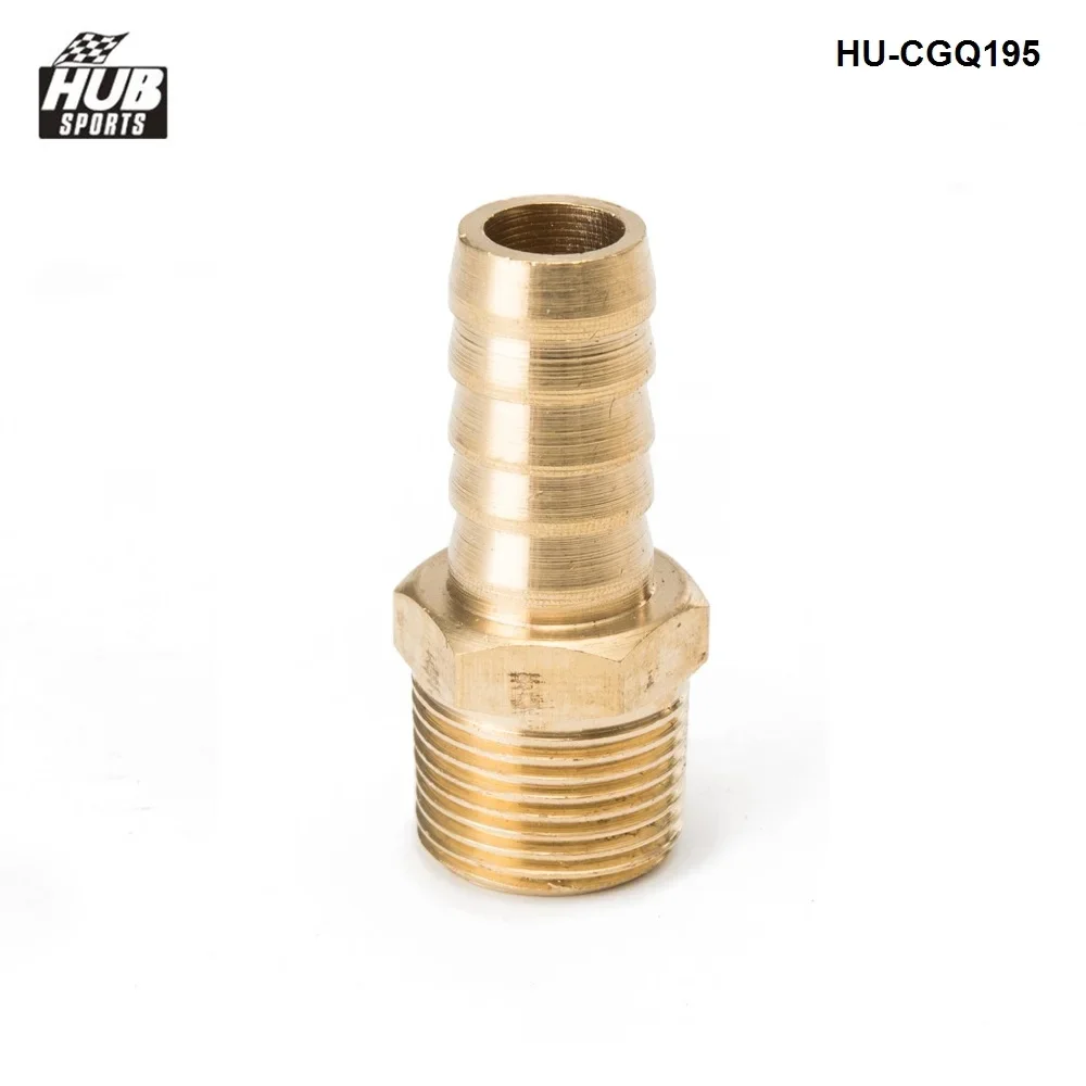 Мужской прямой штуцер 1/2 дюйма шланг ID - 3/8 NPT Латунный фитинг для турботопливного