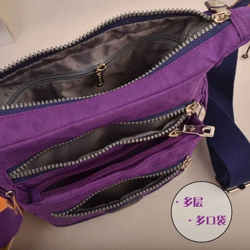 2023 New Fashion One Shoulder Crossbody Women Bag Colored Oxford Cloth Bag Waterproof Nylon Light Fashion Mom Travel Bag