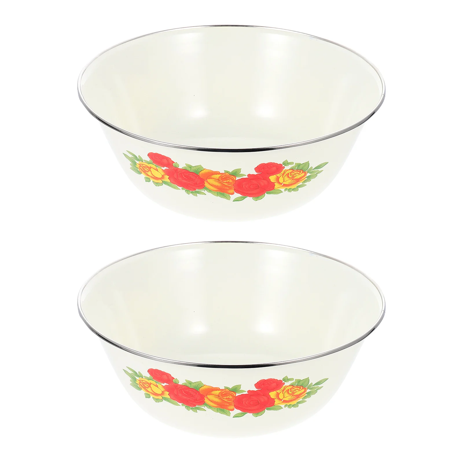 2 шт. эмалированная миска для раковины винтажный контейнер еды сервировочные