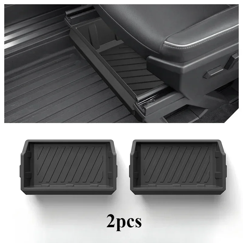 

Органайзер Под Сиденье Для Tesla Cybertruck, Передний, Из Материала TPE, Автомобильные Аксессуары Для Моделей 2024-2025 Годов