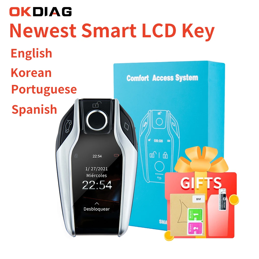

Korean/Portuguese/Spanish Modified Boutique Smart Remote Car Key LCD Screen CF500 For BMW/VW/Toyota/Lexus/KIA/Ford/Audi/Porsche