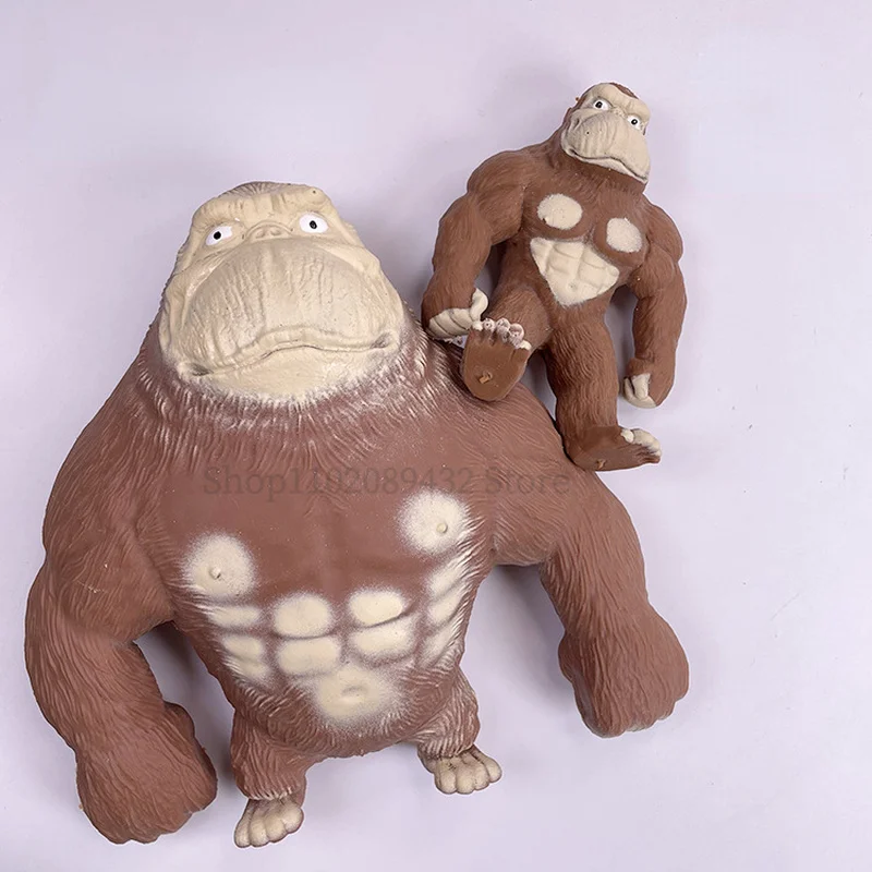 

Stretch Gorilla Sculpture Figure Knead Sand Toy Twisting Pulling Bending Anti-Anxiety Funny Simulation Pinch Relieve Stress Toy