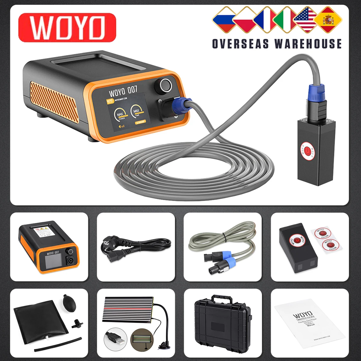 WOYO PDR007 Profession Car Dent Repair Tool Auto Body Paintless Dent Puller Sheet Metal Repair HOTBOX Induction Heater 27%