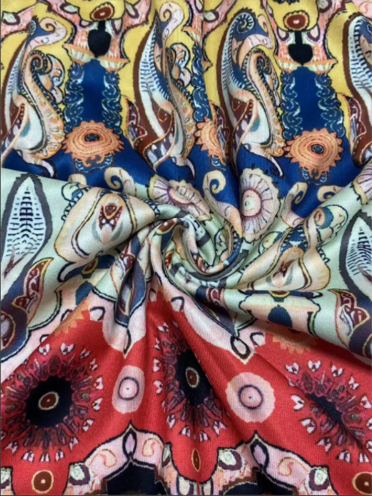 Новинка 2024 Осенний элегантный топ женская блузка с разноцветным принтом и