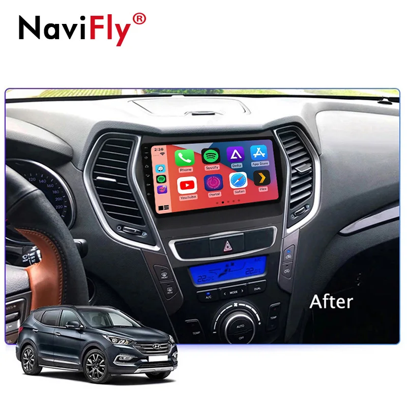 7862 QLED 1280*720 Android 11 автомобильный мультимедийный плеер для Hyundai IX45 Santa Fe 3 2013 - 2016