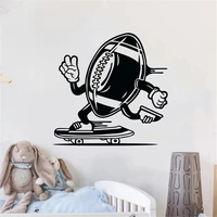 american football wall stickers for kids bedroom decoration murals soccer player poster removable vinyl decals hj1183