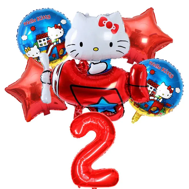 Воздушный шар из алюминиевой фольги с рисунком Hello Kitty 32-дюймовый набор цифровых