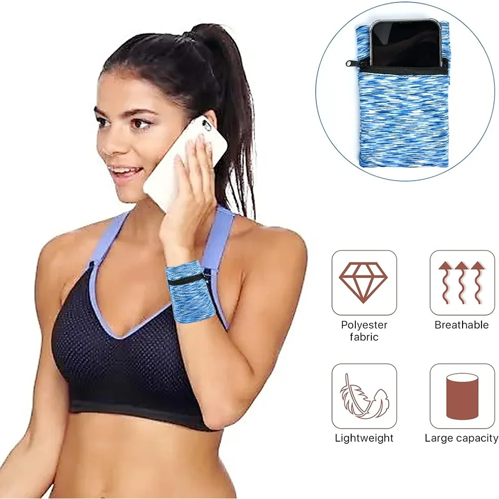 Эластичный браслет сумка для хранения спортивный ремешок на запястье