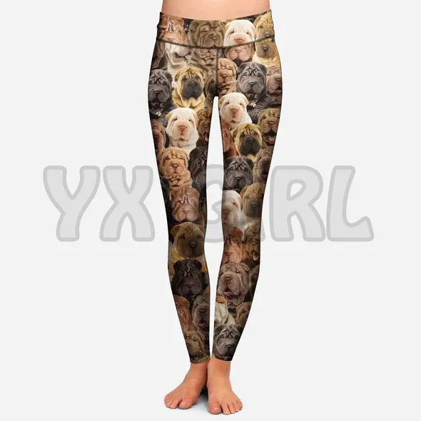 You Will Have A Bunch Of Shar Pei Dogs - Leggings 3D Printed Leggings Sexy Elastic Female Skinny Leggings Gothic Yoga Leggings