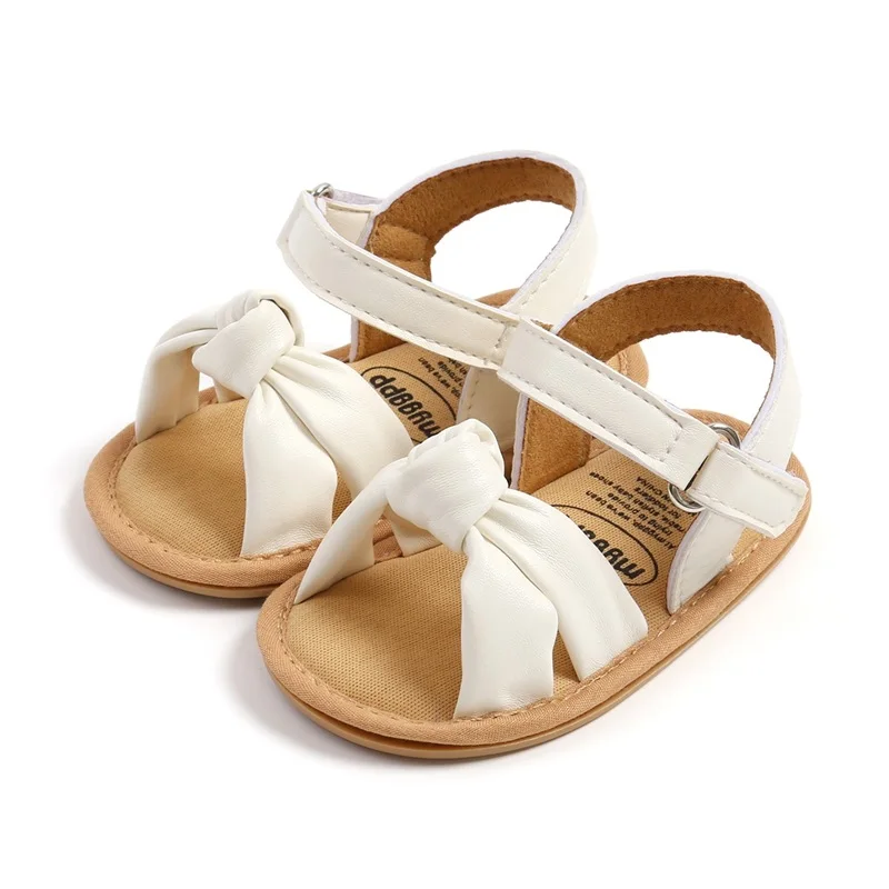 

Zukmuk Neonatal Sandales de Princesse Chaussures Plates Antidérapantes Chaussures d Eté Baptême pour Bébé Fille Elégant