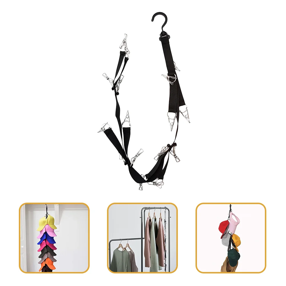 

2pcs Hat Organizer Baseball Hat Holder Organizer Hat Hanger with Clips Hat Rack