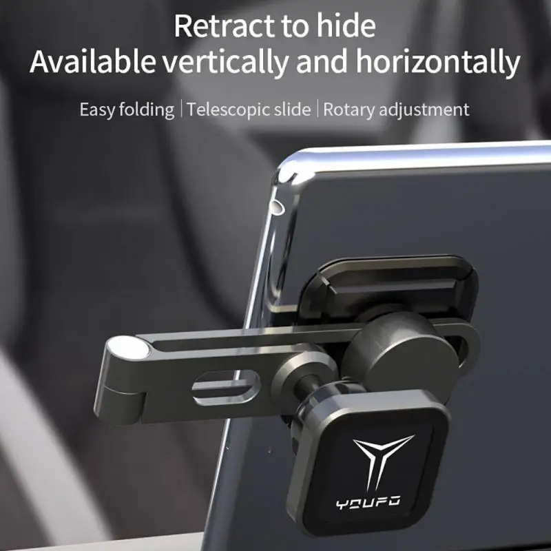 

Car Mobile Phone Bracket Hidden Holder Center Console Suspension Screen Foldable Magnetic Phone Bracket For Tesla Model 3 Mode Y