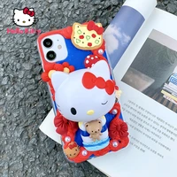 hello kitty for iphone 78pxxrxsxsmax1112pro12mini 3d silicone shatter resistant phone case