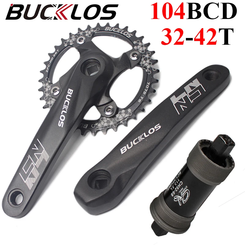 Комплект кривошипов BUCKLOS MTB 104BCD 32-42T ультралегкий комплект из алюминиевого сплава