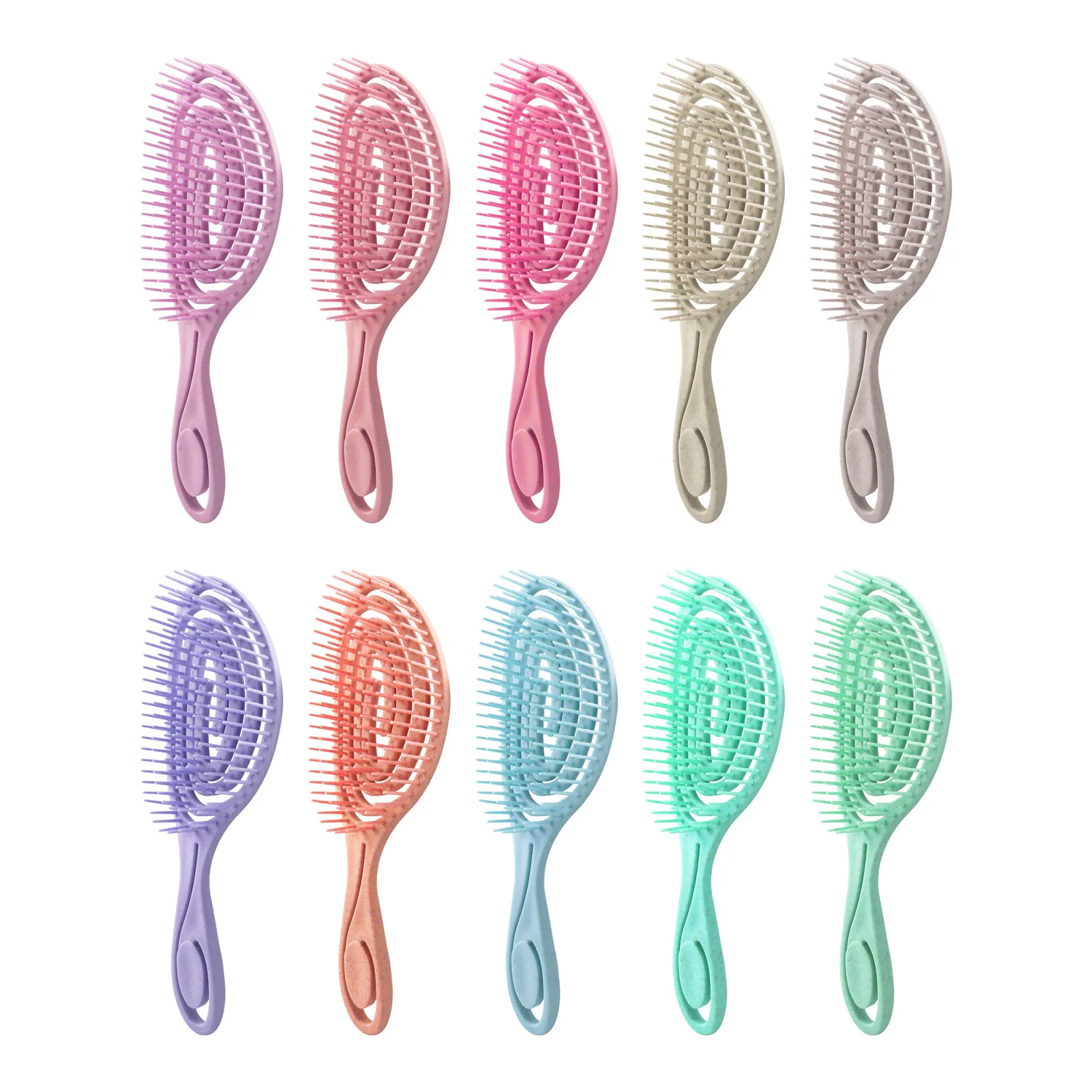 

Elastic Tangled Hair Comb Massage Comb Hollow Out Detangling Hair Brush Wet Curly Hair Brushes Barber Comb Salon Styling Tools