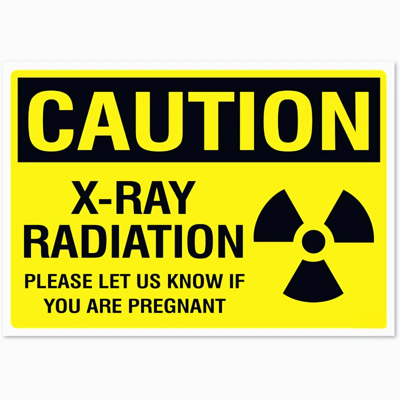 

Декоративная наклейка Осторожно: XRay Radiation Black на желтом цвете, самоклеящаяся виниловая наклейка 15 см ПВХ KK
