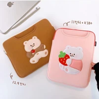 new ins cherry bear mac ipad pro 9 7 10 8 laptop case korean strawberry bear 11 13 13 3 15 inch tablet inner sleeve bag pouch