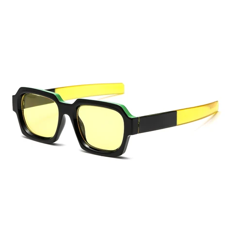 Классические квадратные ретро-очки для мужчин 2024 красочные модные новые модные Универсальные солнечные очки для уличной съемки в стиле хип-хоп для женщин