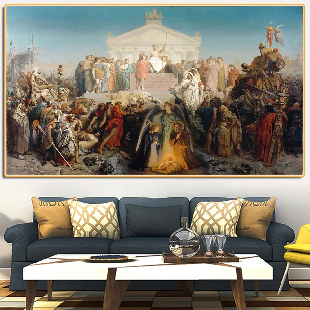 Жан-Леон Гером Врадь Августа Рождение Христа Холст Картина маслом Эстетика