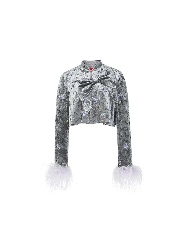 [Тот же сле Лиу Шиши] Le Fame/Lafem 2024 год дракона новые бархатные китайские топы с