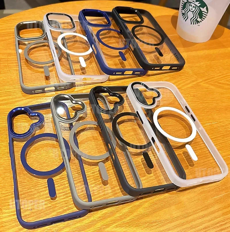 Высококачественный акриловый чехол для телефона с металлической рамкой IPhone 16 15 14