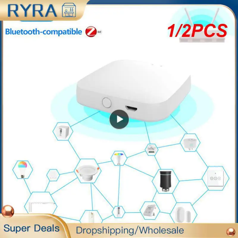 

Умный шлюз Tuya ZigBee, хаб для умного дома, мост, приложение Smart Life, беспроводной пульт дистанционного управления, работает с Alexa Home, 1/2 шт.