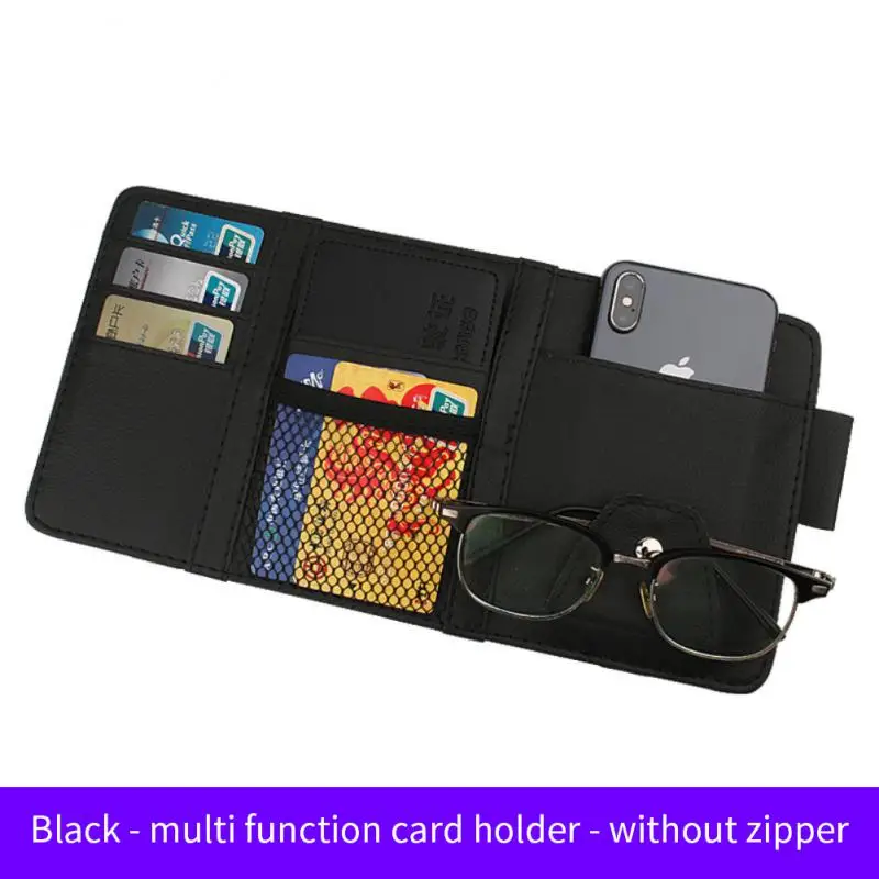 

Car Card Clip Document Clip Universal Multi-pocket Pocket Organizer Sunglasses Clip Stowing Tidying Car Sun Visor Organizer
