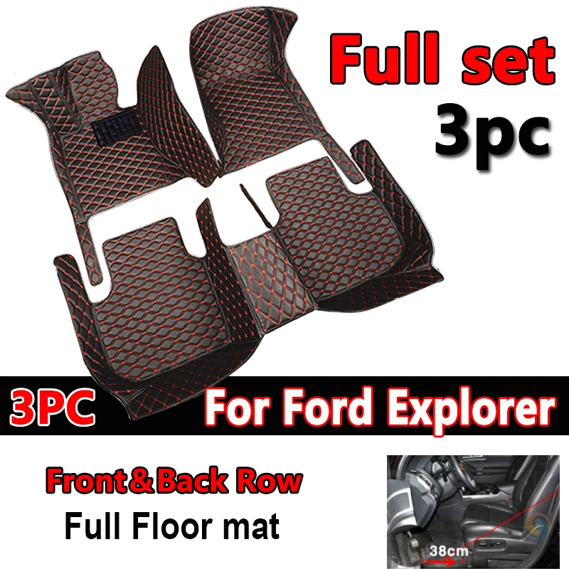 

Автомобильные коврики для Ford Explorer U251 U502 7seat 2006 ~ 2015 2008, коврики для интерьера, водонепроницаемые коврики, кожаный коврик, автомобильные аксессуары