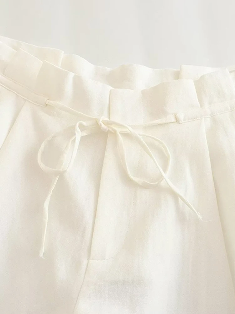 Женский костюм-двойка Traf с v-образным вырезом без рукавов из смешанной ткани