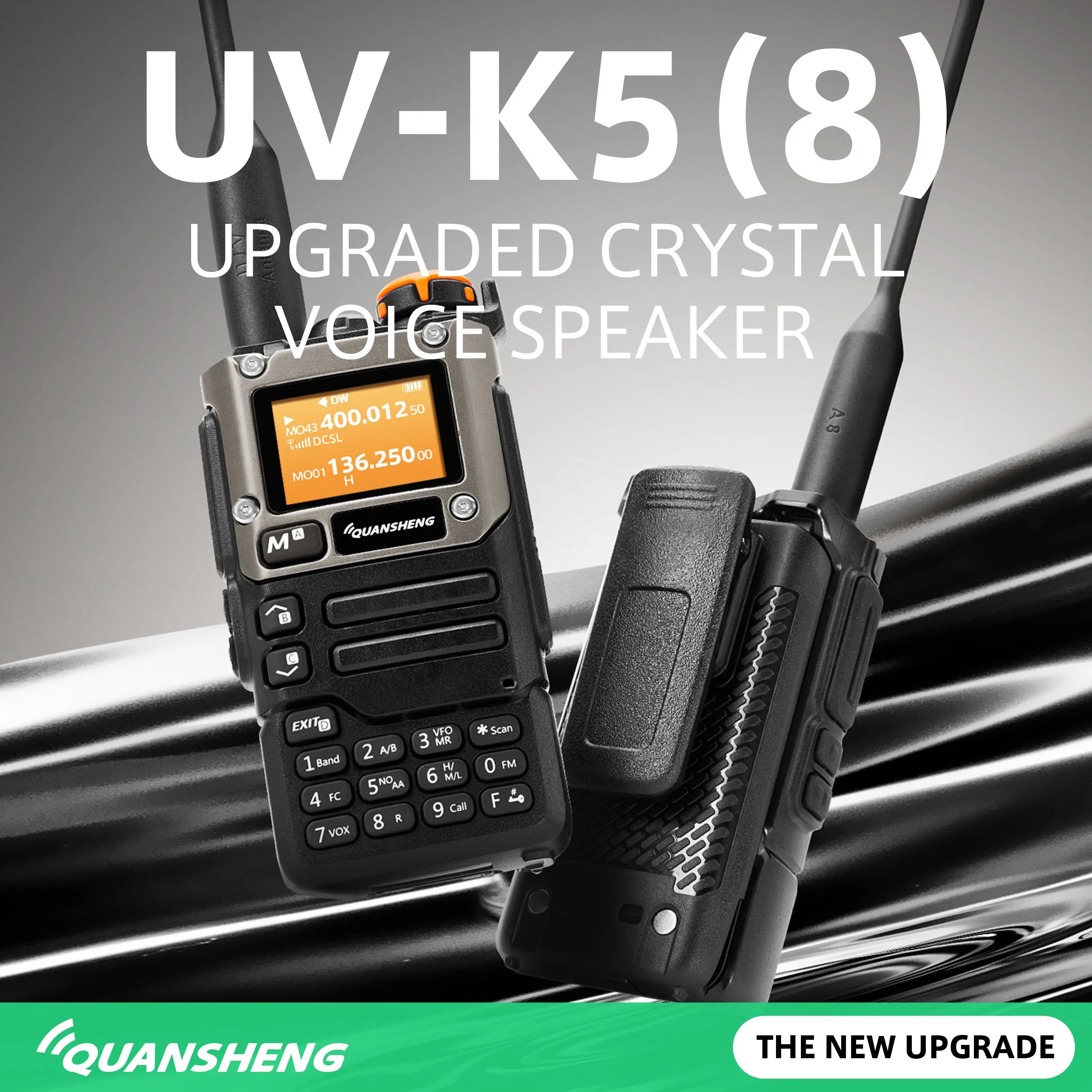 Фото Рация Quansheng UV-K6 (обновленная версия UV-K5) 5 Вт, авиационный диапазон, зарядка Type-C, UHF/VHF, скремблер, NOAA, беспроводная частота №2