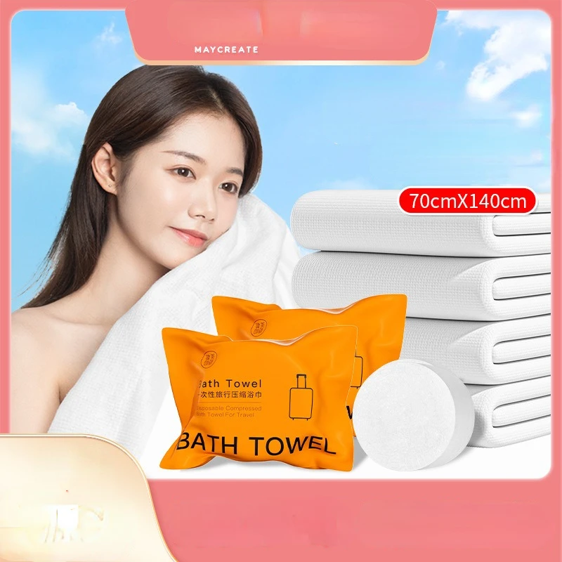 

Compressed Towel Bath Disposable Cleansing Towel Outdoor Travel Cloth Cotton Portable Hotel Wipes Paper