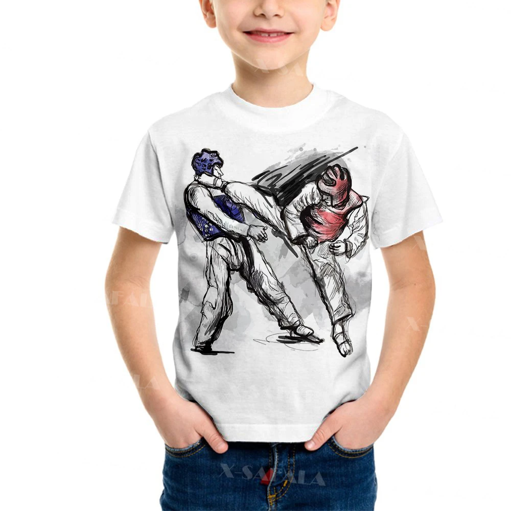 

Taekwondo Lover Sports Boys T Shirt Short Sleeves Tops Girls Children Clothing Summer T-shirt Tee Toddler Clothes for 2-8 Years