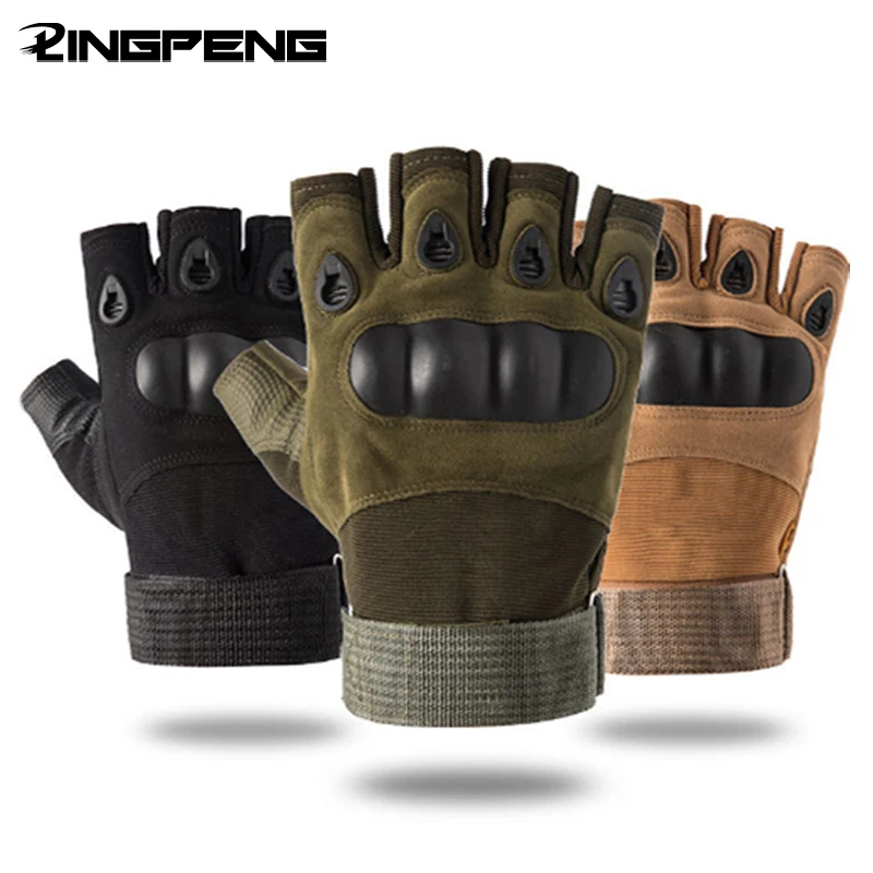 Tactical Gloves Outdoor Gloves Fingerless Glove for Shooting Riding Cycling Paintball Motorcycle Driving Gloves