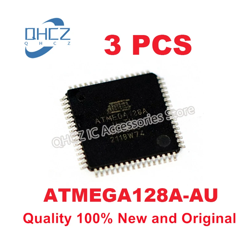 

3pcs 100% New ATMEGA128A-AU ATMEGA128A AU QFP-64 ATMEGA128A-AU QFP-64 MCU ATMEGA128AU-TW New and Original IC chip In Stock