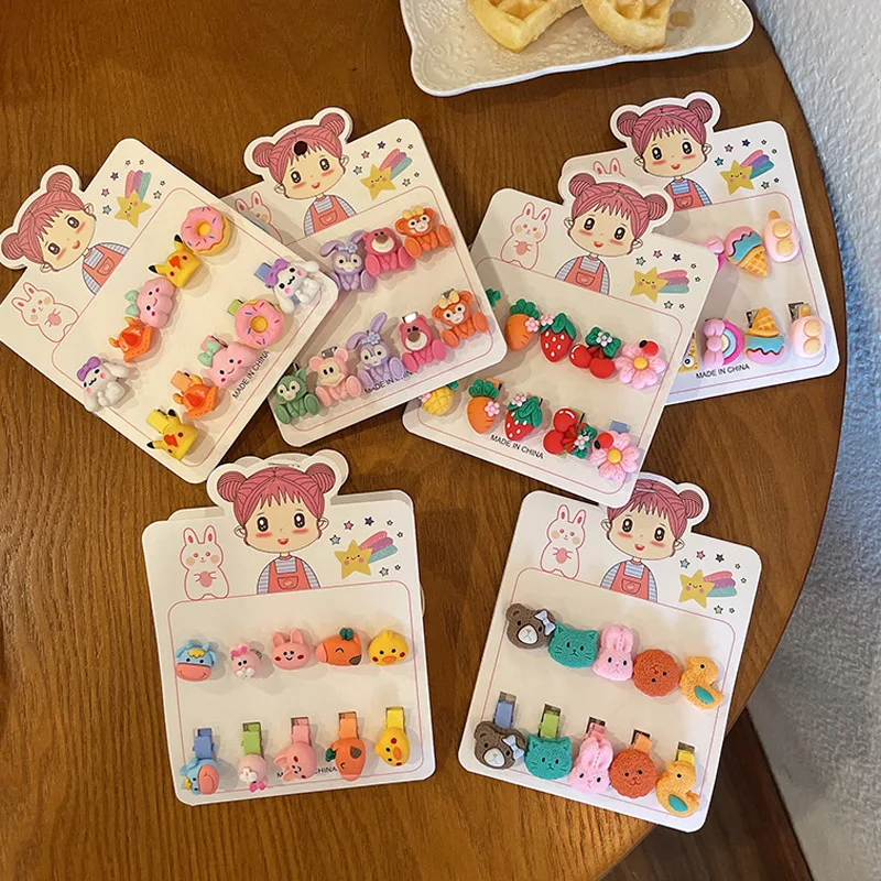 

K-pop Kawaii Children Hair Pins Accessories Cute Girl Hair Clip Tied Thumb Ring Hair Ties Rope Baby Bangs Clip Headdress Fashion