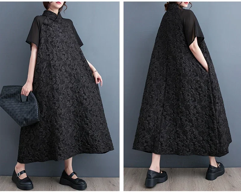 Винтажное лоскутное модное женское платье с цветочным принтом жаккардовое для