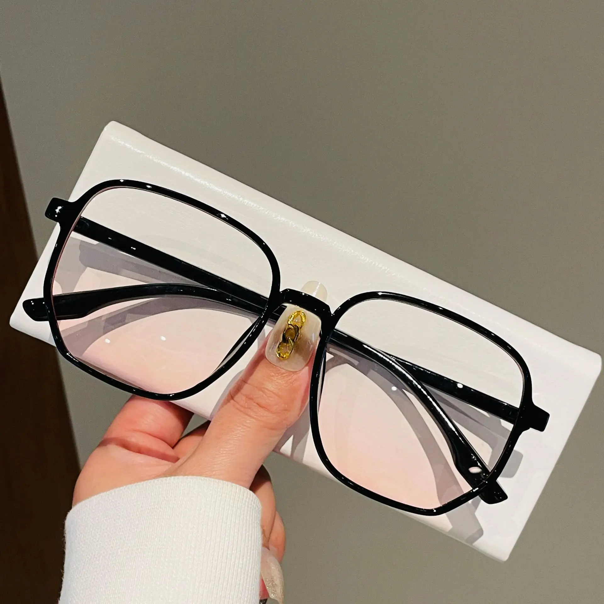 

Винтажные очки для близорукости в стиле порошковых румян, очки с защитой от синего света, готовые оптические очки с близорукостью и диоптриями