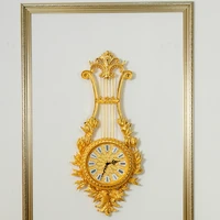 european gold plated copper crystal wall clock home stereo wall clock silent family hotel wall clock