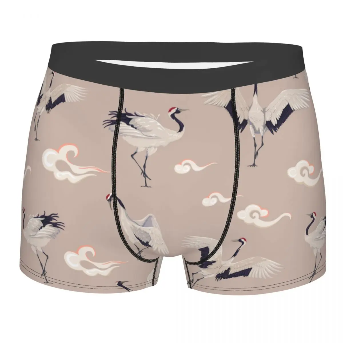 

Underwear Male Panties Underpants Boxershorts Japanese Cranes And Clouds Men Boxers Sexy Boxer Homme