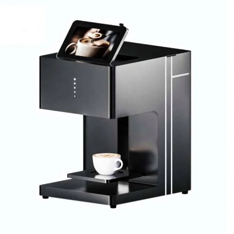 Full color printing coffee pulling machine with compact design and just need to contact WIFI use easy operation