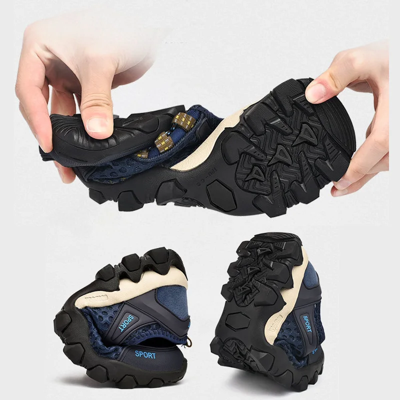 Men's Shoes Lightweight Hiking Sneakers Breathable Summer Outdoor Sneakers Mesh Surface Quick-drying Men Trekking Mountain Shoes